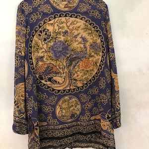 Citron long sleeves silk blouse